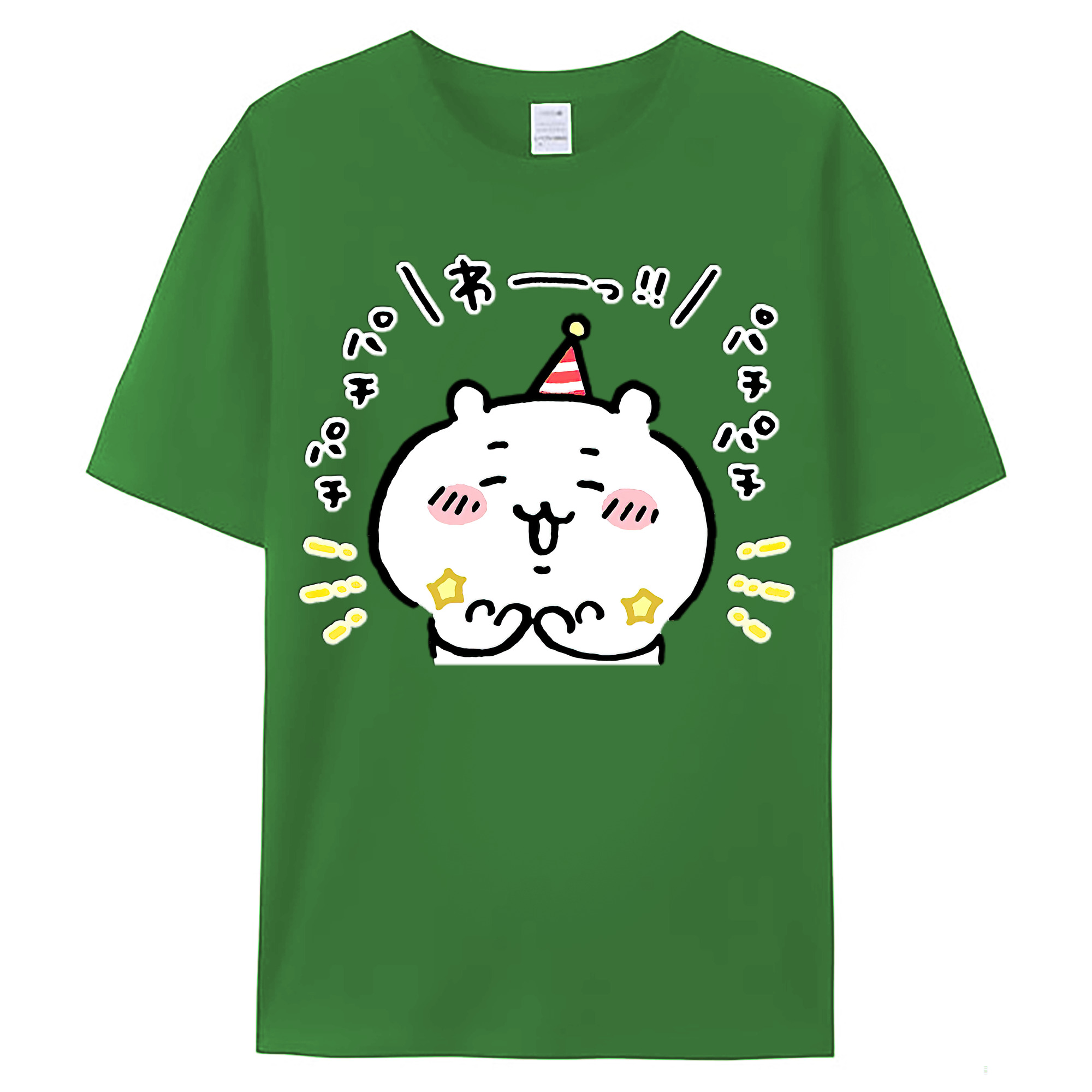 （画像用） ちいかわ ちいかわ Chii-kawa chiikawa レディースカジュアルプリントTシャツ（綿100％）